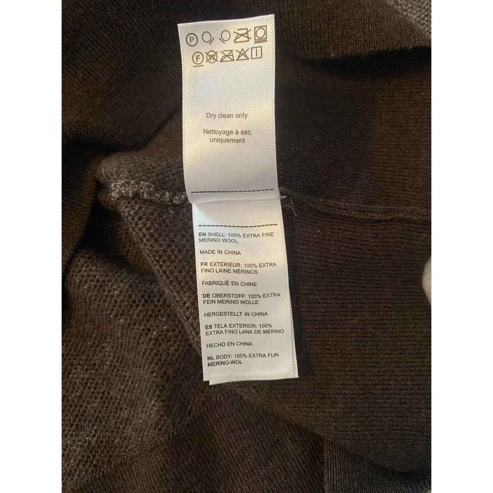 UNTUCKit Sweater Sz XL Brown Sorensen Merino Wool Mock Neck Button Knit Classic
